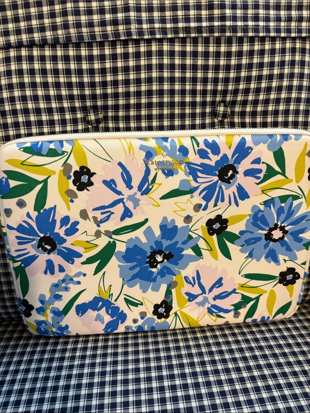 kate spade Madison Blue and Pink Floral  15” Laptop Sleeve